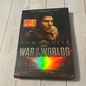 War of the Worlds DVD Full Screen Tom Cruise Steven Spielberg w/ Slipcover
